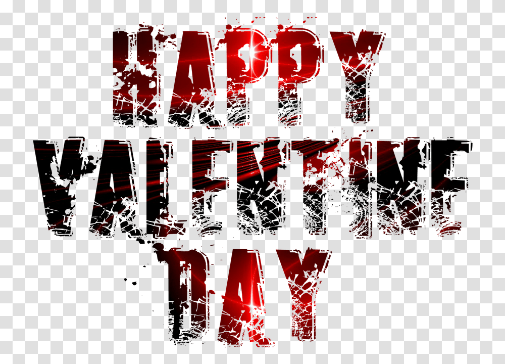 Happy Valentine Red Black Day Graphic Design, Lighting, Flare, Handrail, Outdoors Transparent Png
