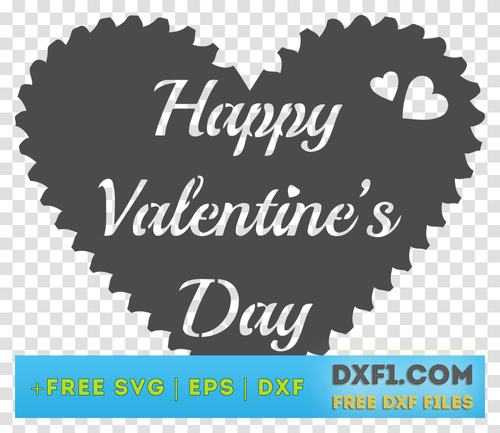 Happy Valentine's Day Cutout Quote Happy Valentines Day Dxf, Label, Advertisement, Poster Transparent Png