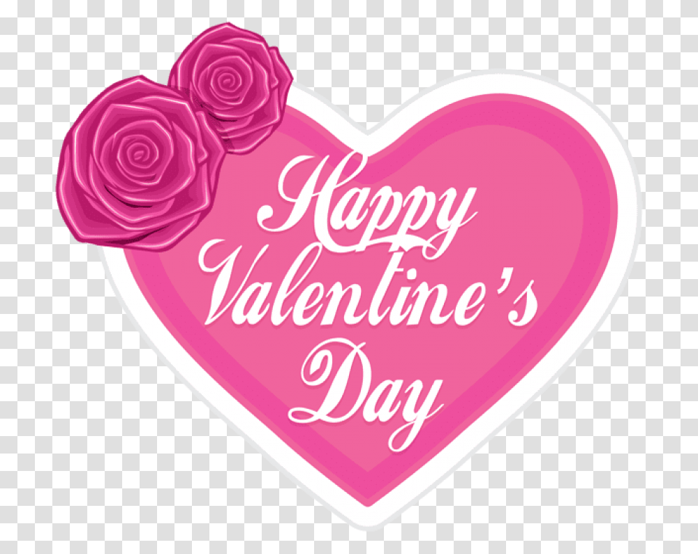 Happy Valentine's Day In Pink Heart Happy Valentines Day Pink Heart, Sweets, Food, Confectionery Transparent Png