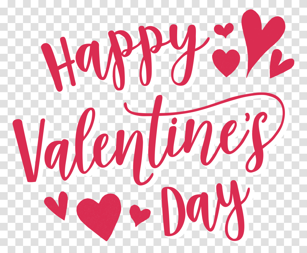 Happy Valentinequots Day Heart, Calligraphy, Handwriting, Label Transparent Png