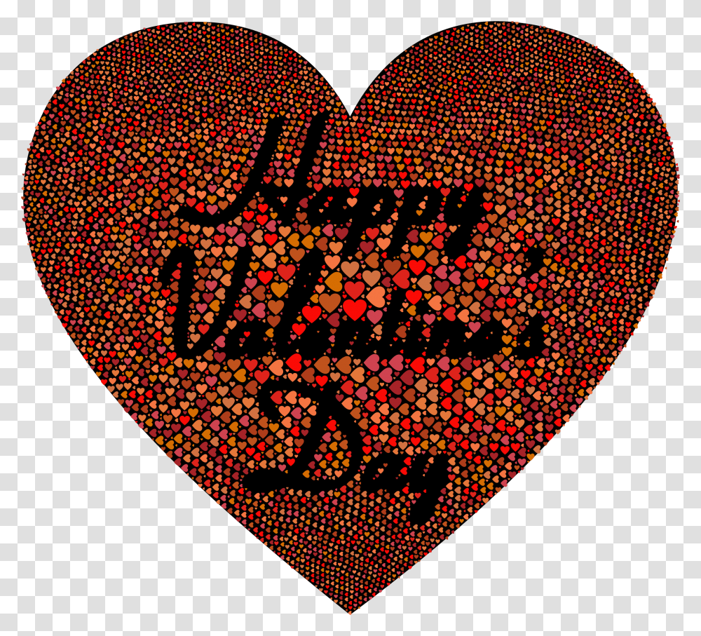 Happy Valentines Day Clip Arts Happy Valentine Day, Heart, Rug, Light, Neon Transparent Png