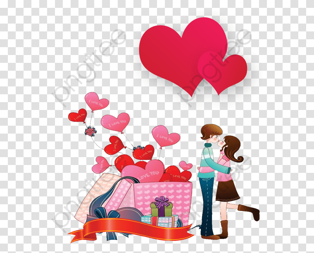 Happy Valentines Day Clipart Romantic Good Morning Love Clipart, Person, People, Dating Transparent Png