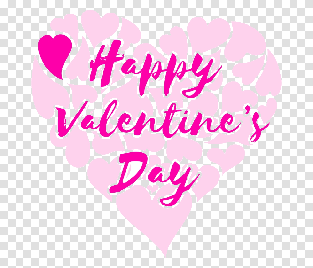 Happy Valentines Day Clipart Valentine's Title With Graphic Design, Label, Sticker Transparent Png