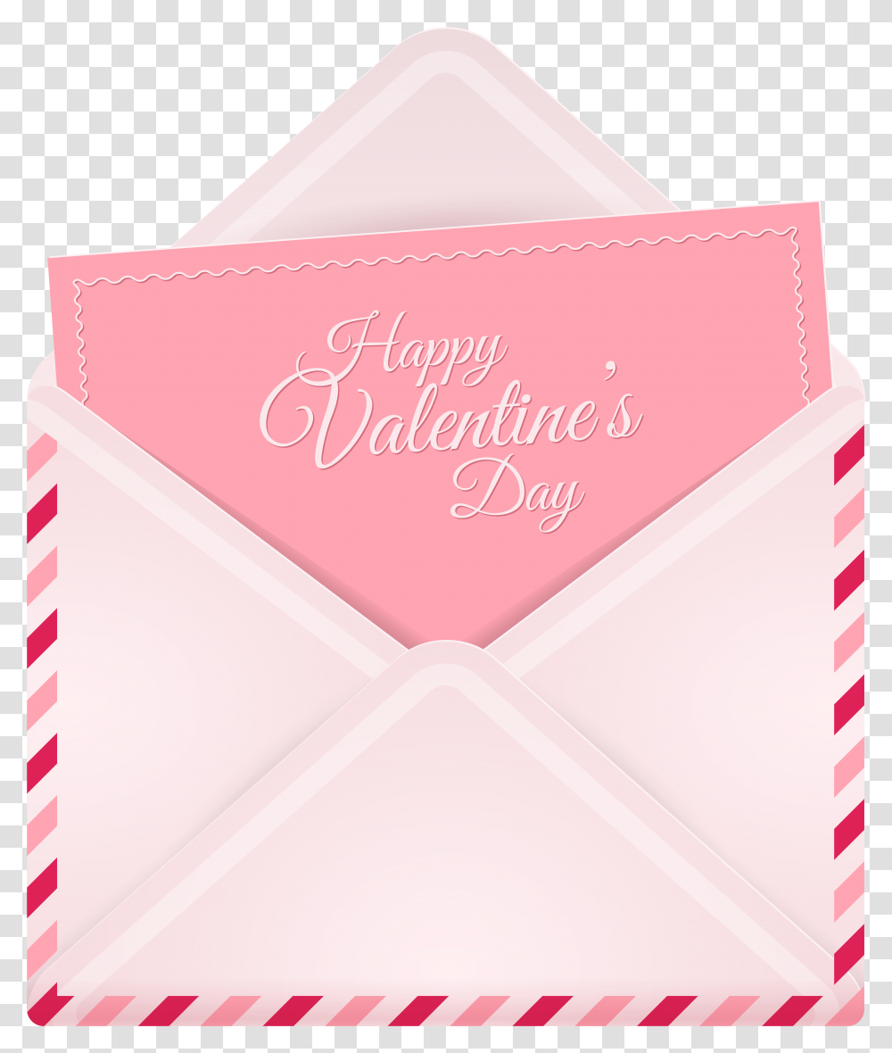 Happy Valentines Day Envelope, Mail, Box, Airmail Transparent Png