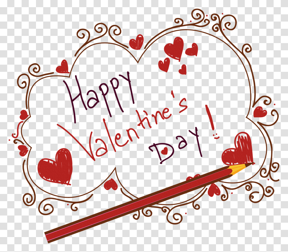 Happy Valentines Day Free, Calligraphy, Handwriting Transparent Png
