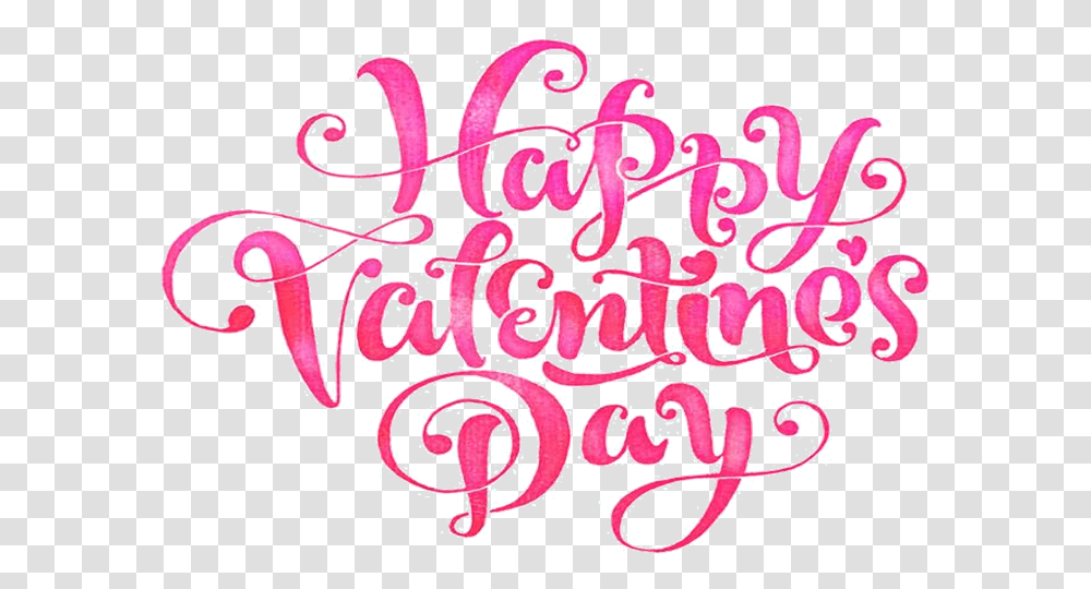 Happy Valentines Day Hair, Calligraphy, Handwriting, Alphabet Transparent Png