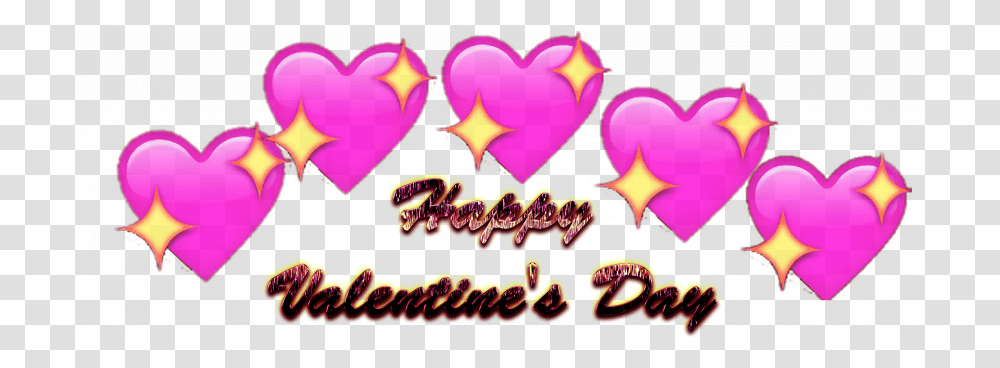 Happy Valentines Day Heart Emoji No Background, Light, Neon, Graphics, Diwali Transparent Png