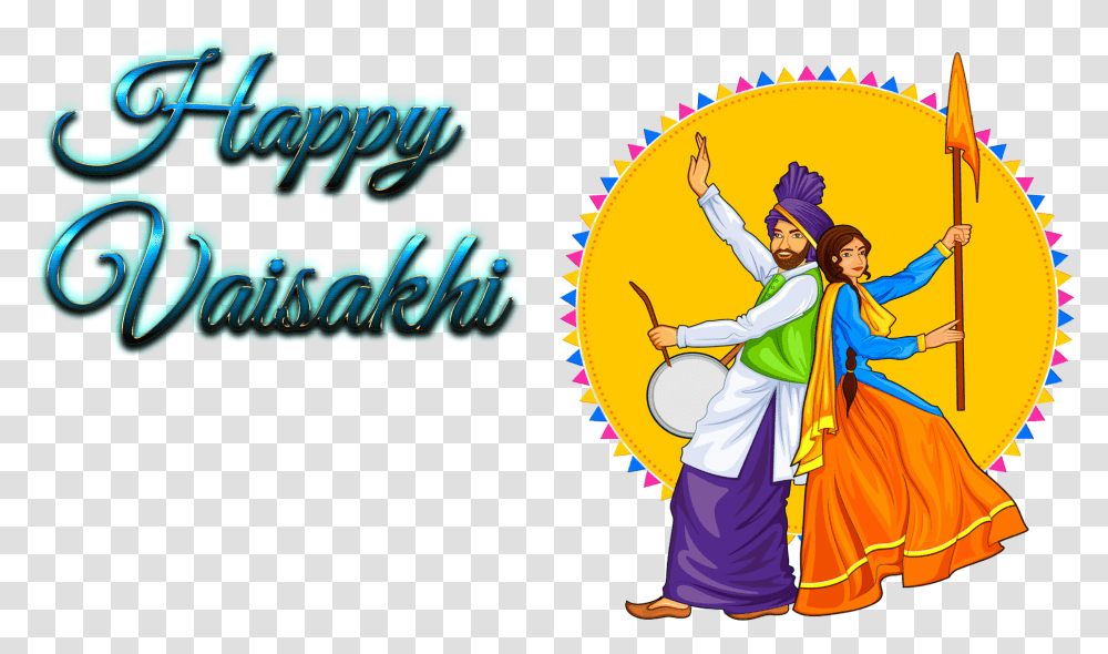 Happy Vector Baisakhi Performance, Person, Costume, Performer, Crowd Transparent Png