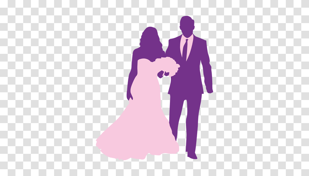 Happy Wedding Couple, Person, Robe, Fashion Transparent Png