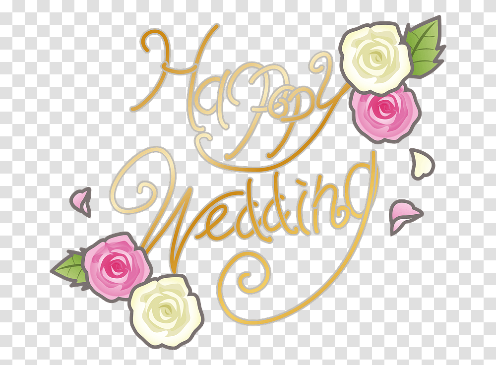 Happy Wedding Decoration Clipart, Pattern, Floral Design, Embroidery Transparent Png