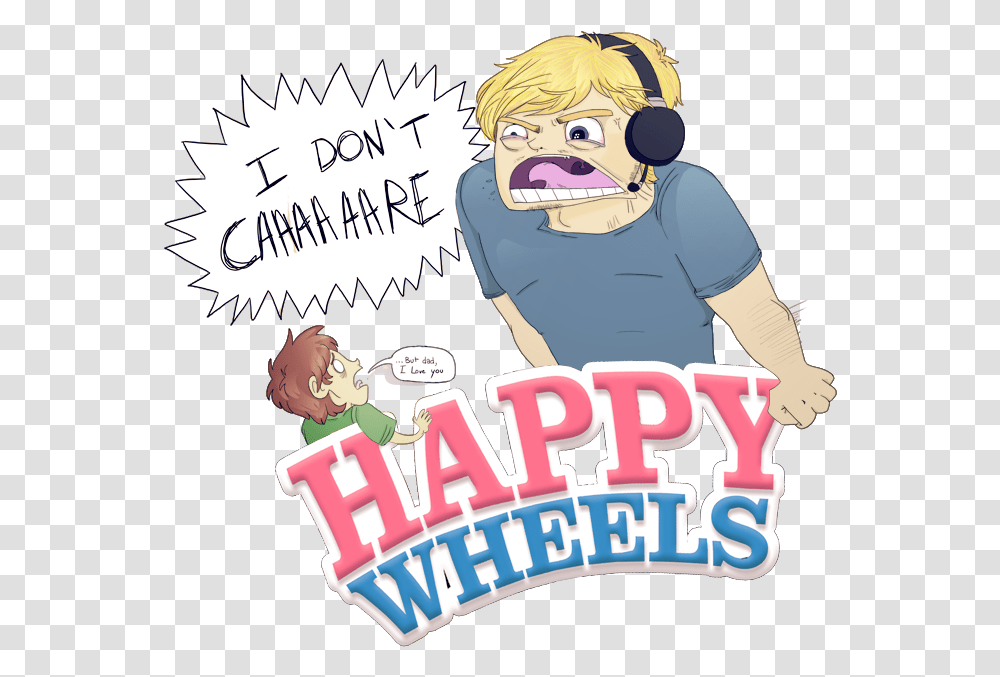 Happy Wheels Pewdiepie Happy Wheels, Person, Poster, Advertisement Transparent Png