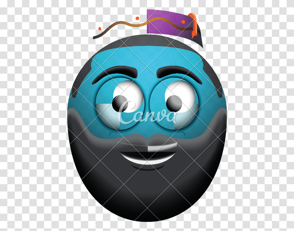 Happy Wise Man Emoji Cartoon, Head, Soccer Ball, Face, Alien Transparent Png