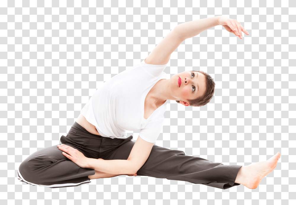 Happy Woman Doing Yoga Image, Sport, Person, Stretch, Working Out Transparent Png
