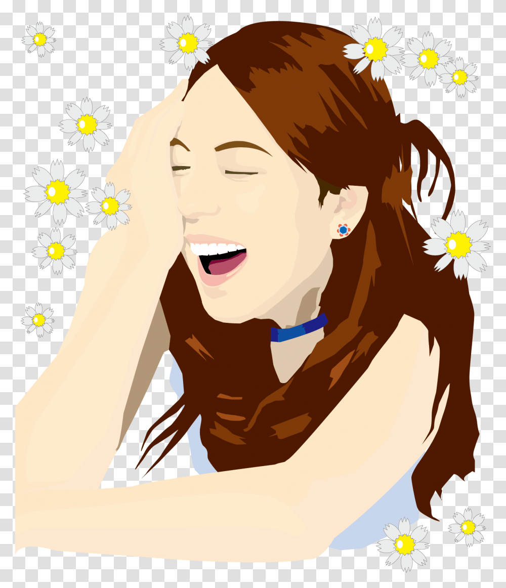 Happy Woman Happy Face Cartoon Girl, Person, Smile Transparent Png