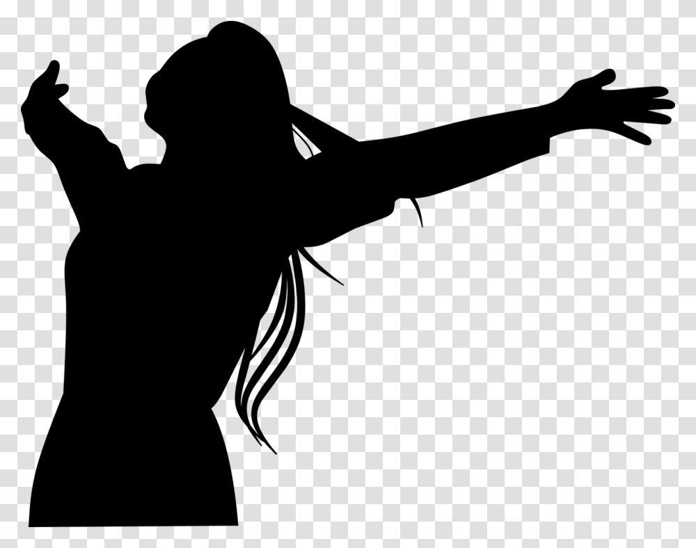 Happy Woman Silhouette, Gray, World Of Warcraft Transparent Png