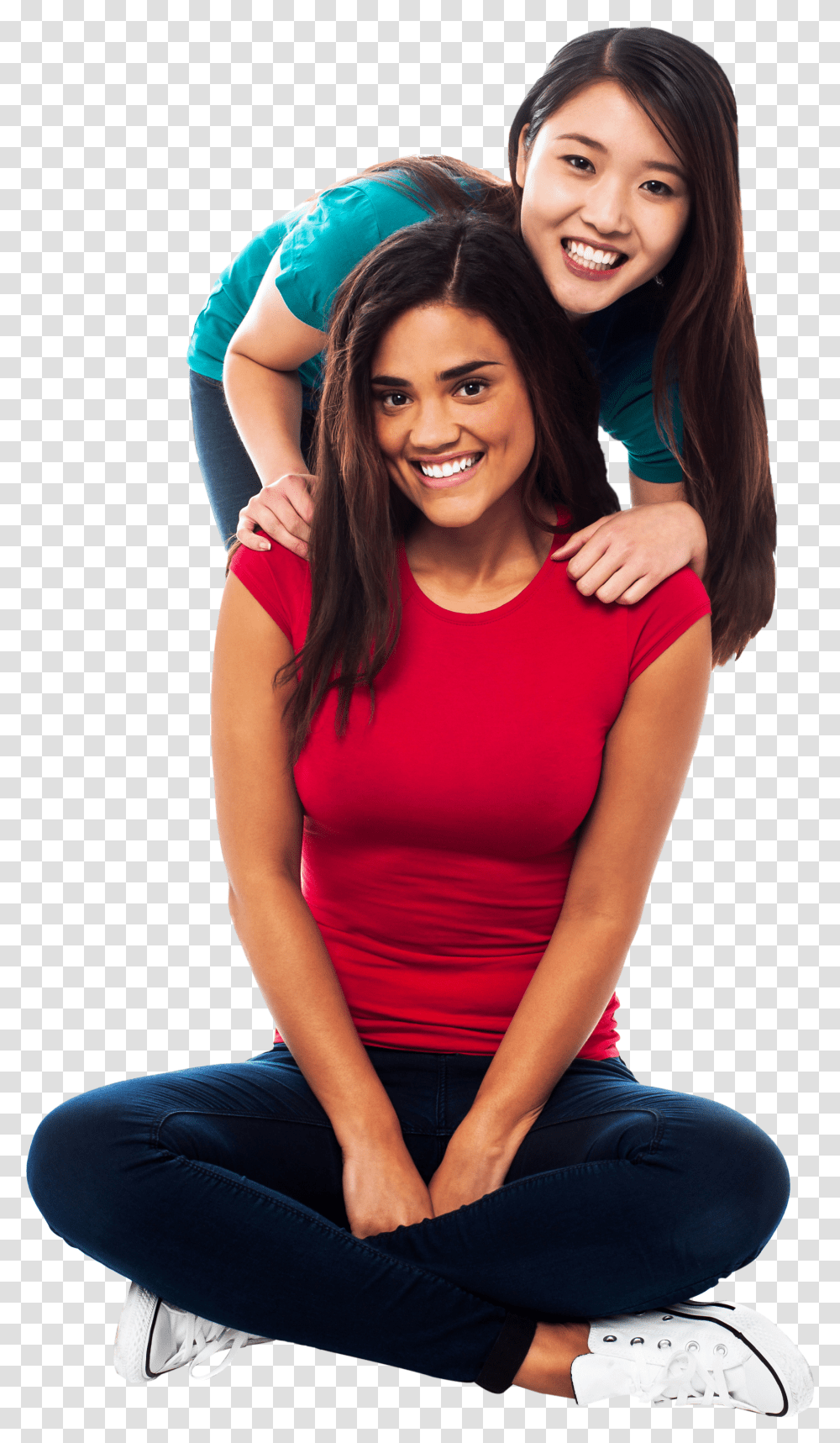 Happy Women Background Stock Photo Sitting Transparent Png