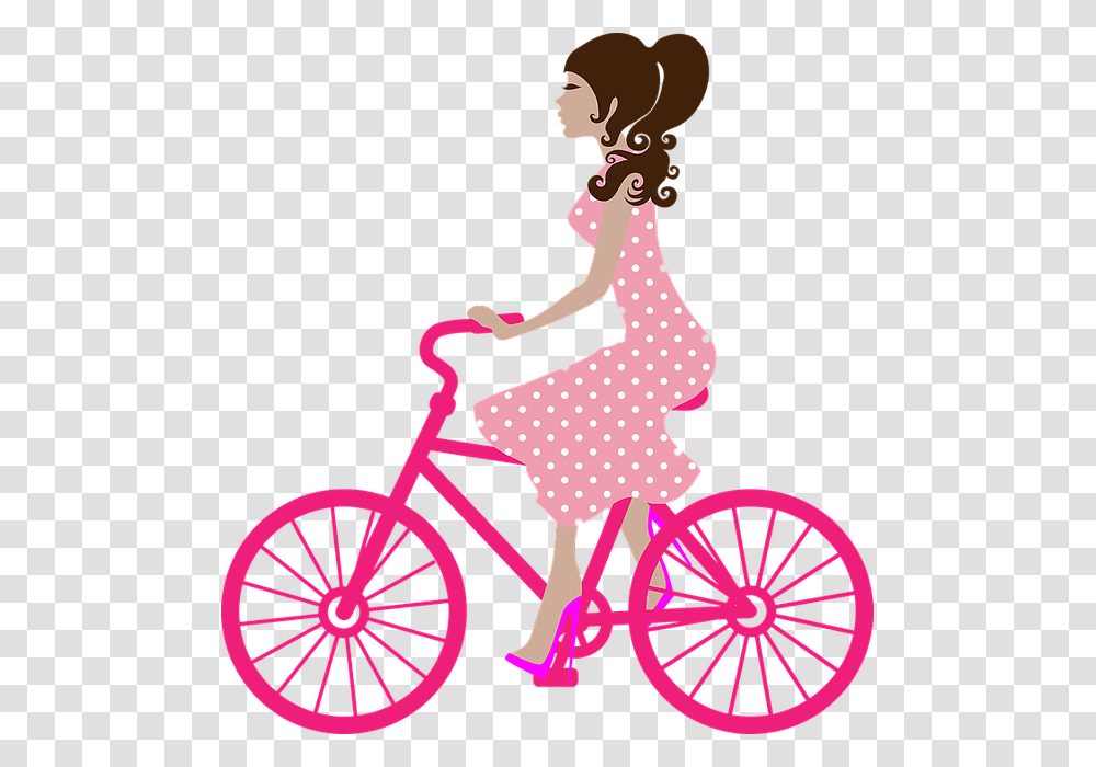 Happy Women's Day Girl On Bike, Person, Human, Vehicle, Transportation Transparent Png