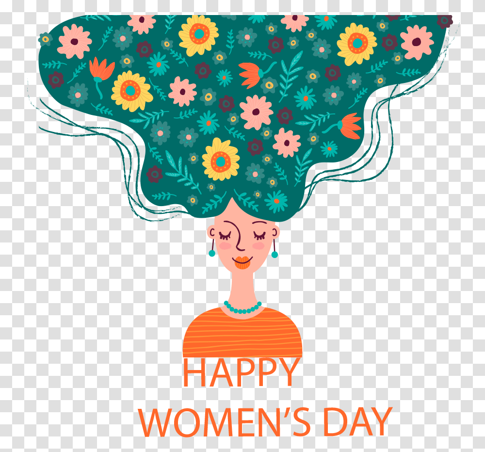 Happy Women's Day, Pattern, Floral Design Transparent Png