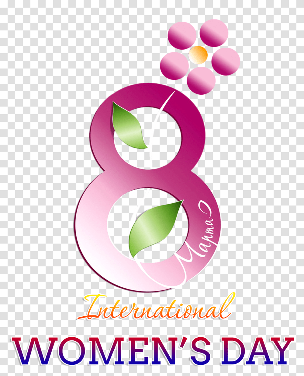 Happy Women's Day, Number, Alphabet Transparent Png