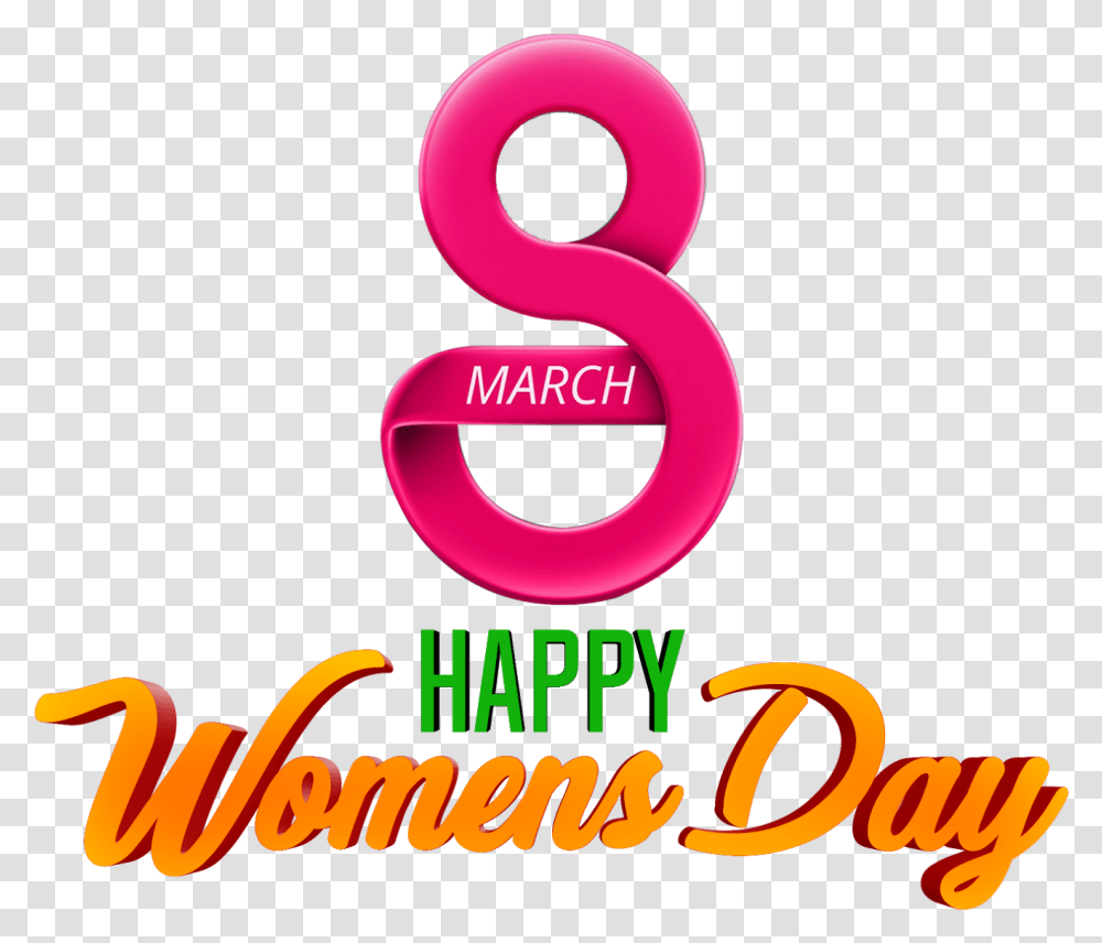 Happy Womens Day, Alphabet, Number Transparent Png