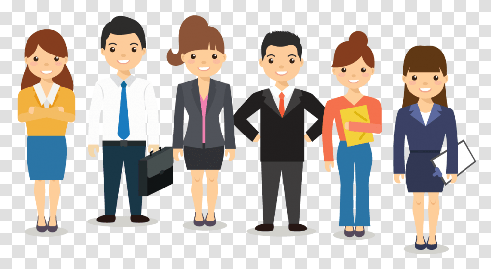 Happy Workers Team From Different Backgrounds, Person, Standing, People, Hand Transparent Png