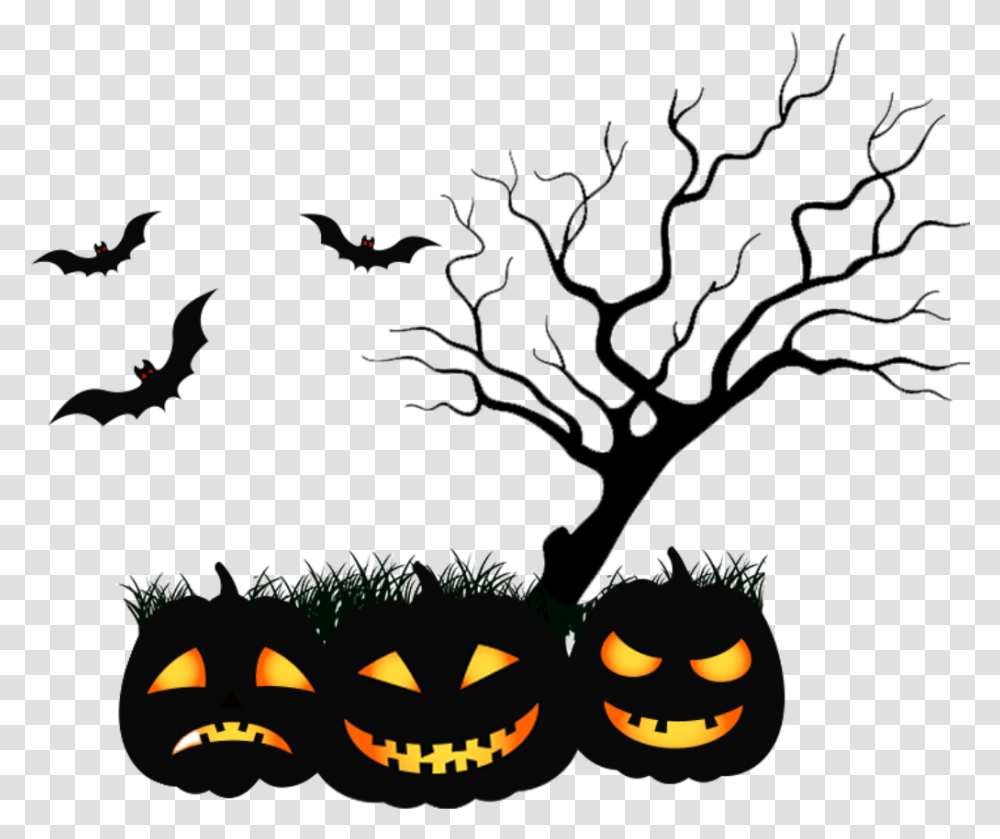 Happyhalloween Halloween Bats Scary Jackolantern Hellouin, Poster, Advertisement, Blackbird, Animal Transparent Png