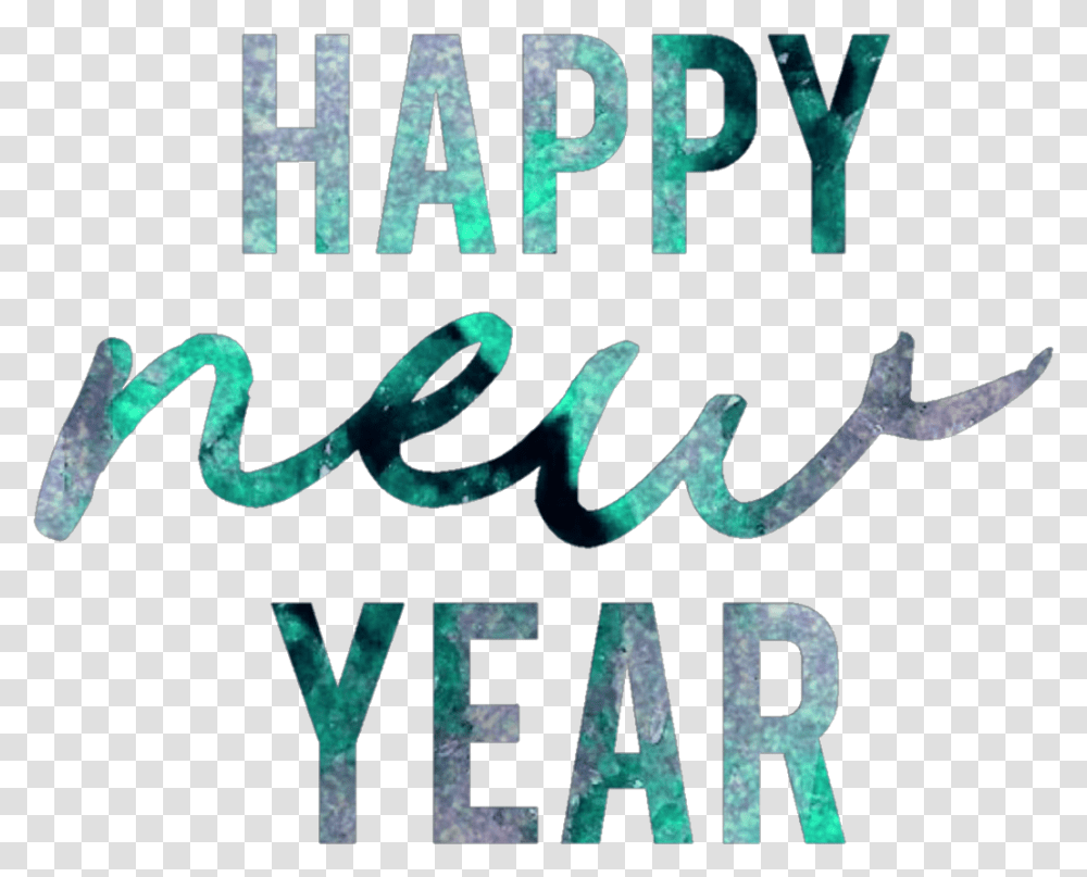 Happynewyear Happy Newyear New Year 2018 Bebas Beutydem Calligraphy, Alphabet, Word, Poster Transparent Png