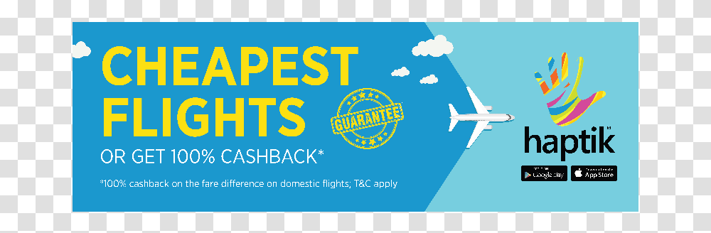 Haptik Promises The Cheapest Flight Tickets Or Your Graphic Design, Airplane, Outdoors, Nature Transparent Png