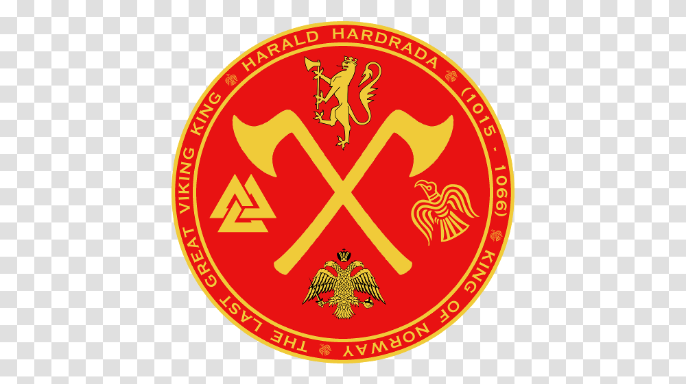 Harald Hardrada Red & Gold Seal Shirt Language, Logo, Symbol, Trademark, Emblem Transparent Png