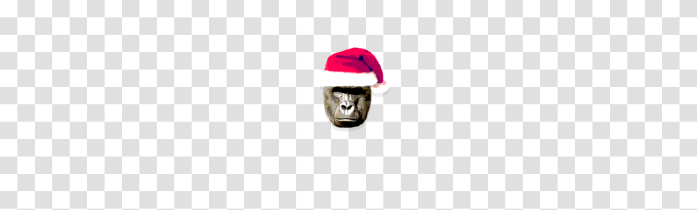 Harambe Santa Hat Christmas Shirt, Ape, Wildlife, Mammal, Animal Transparent Png