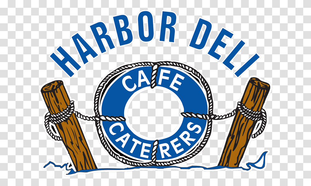 Harbor Deli Logo With An Illustration Of A Life Raft, Label, Sticker Transparent Png