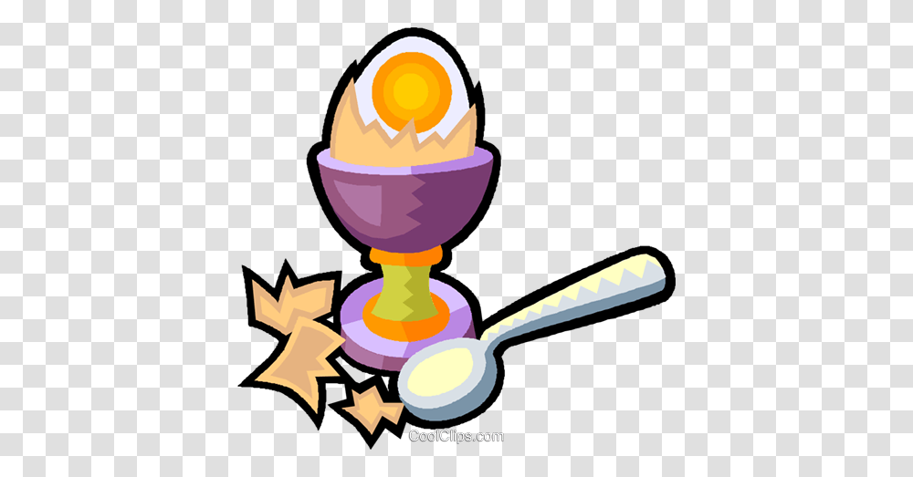 Hard Boiled Egg In An Egg Cup Royalty Free Vector Clip Art, Lighting, Food, Cream, Dessert Transparent Png
