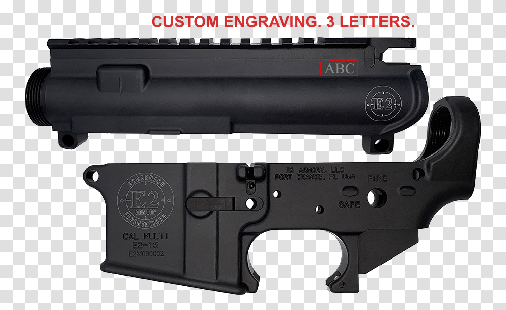 Hard Coat Anodized Upper Amp Lower Receiver Only Yeet Cannon Ar Lower, Gun, Weapon, Weaponry, Bumper Transparent Png