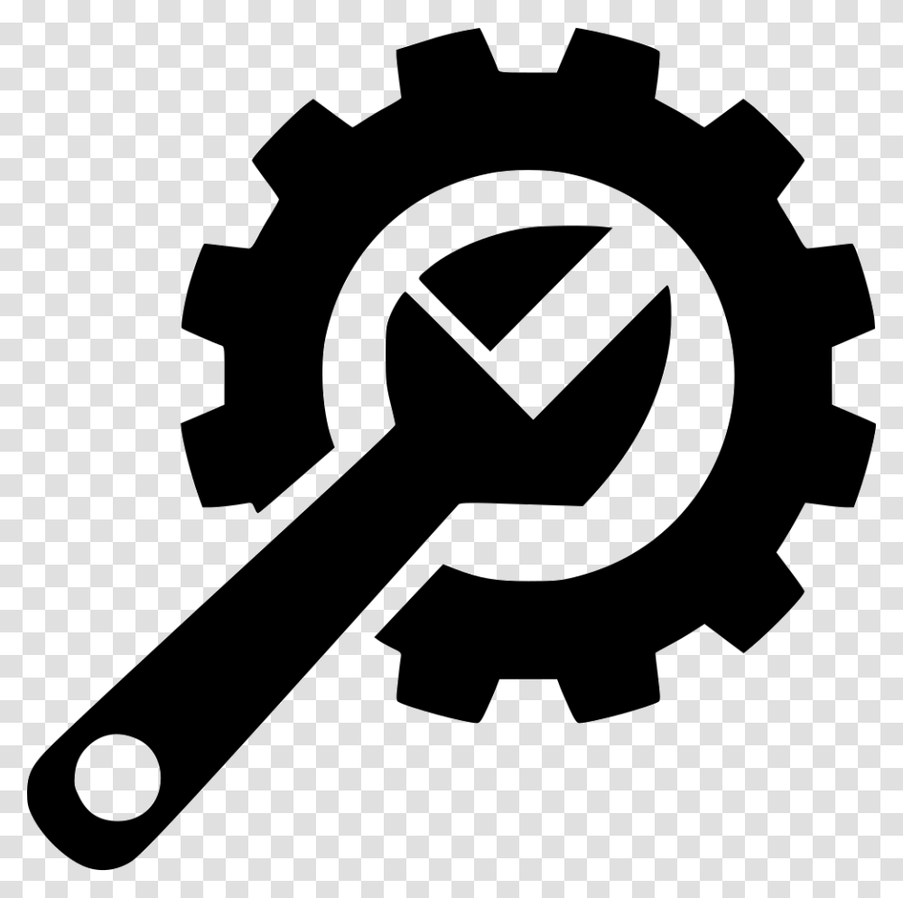 Hard Repair Fix Svg Icon Free Wrench And Gear Icon, Axe, Tool, Key, Hammer Transparent Png