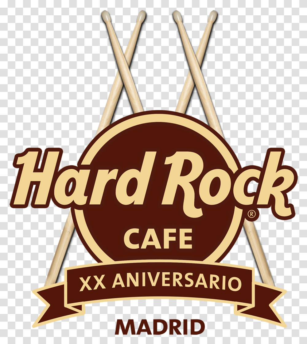 Hard Rock Cafe Madrid Celebra Su Aniversario Hard Rock Hotel, Logo, Trademark, Badge Transparent Png