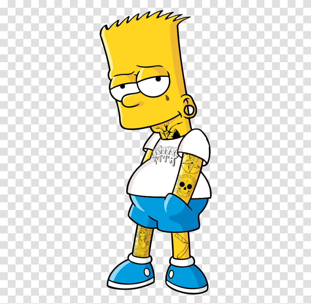 Hardcore Bart Simpson Bart Simpson Con Aerosol, Sunglasses, Label Transparent Png