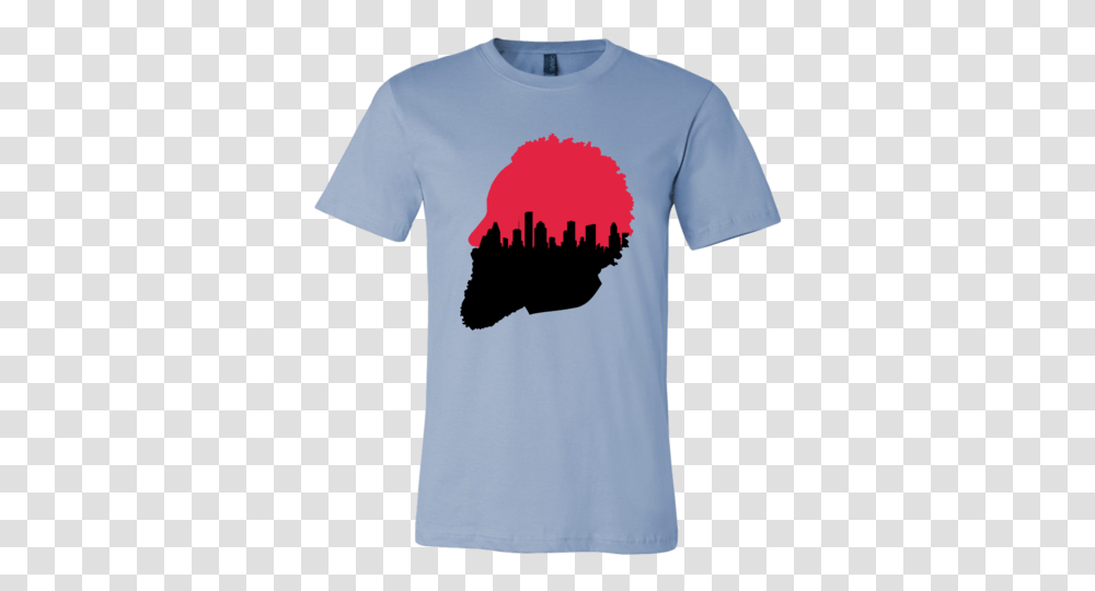 Harden Silhouette Houston Skyline T Shirt Tee Wise, Apparel, Sleeve, T-Shirt Transparent Png