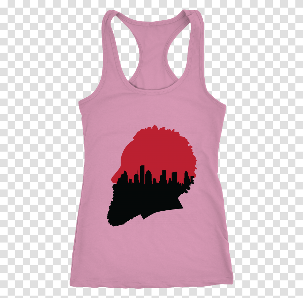 Harden Silhouette With Houston Skyline Racerback Tank, Apparel, Tank Top Transparent Png