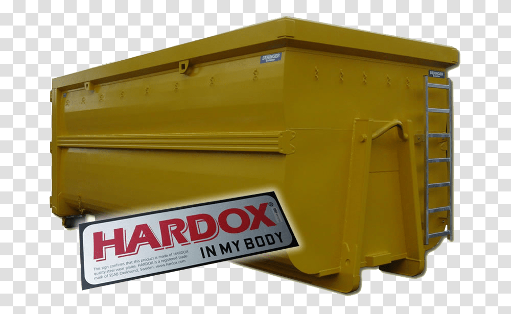 Hardox Roll Off Container, Mailbox, Vehicle, Transportation, Machine Transparent Png