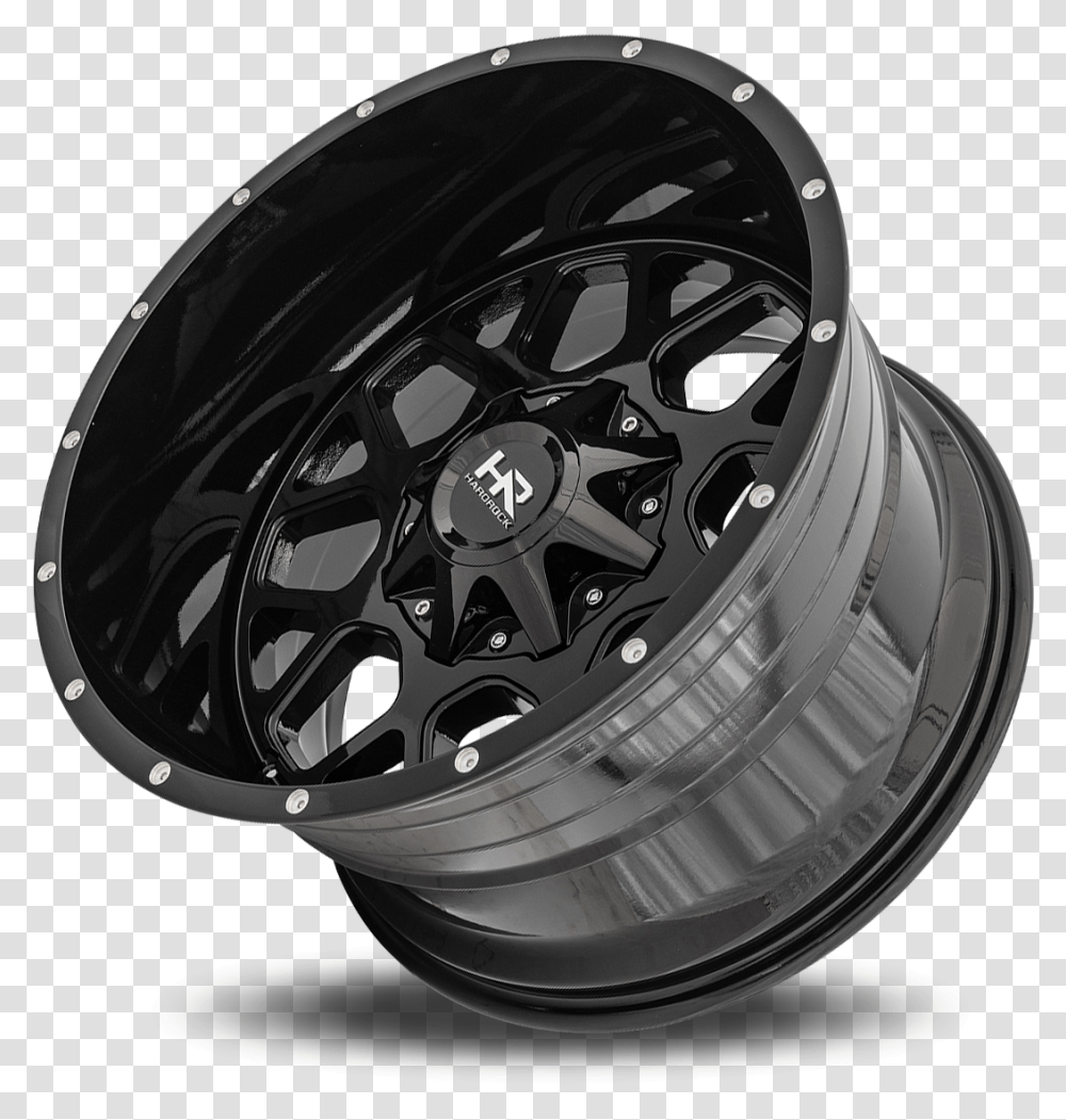 Hardrock Offroad H705 Gloss Black W Dimples Alloy Wheel, Spoke, Machine, Tire, Car Wheel Transparent Png