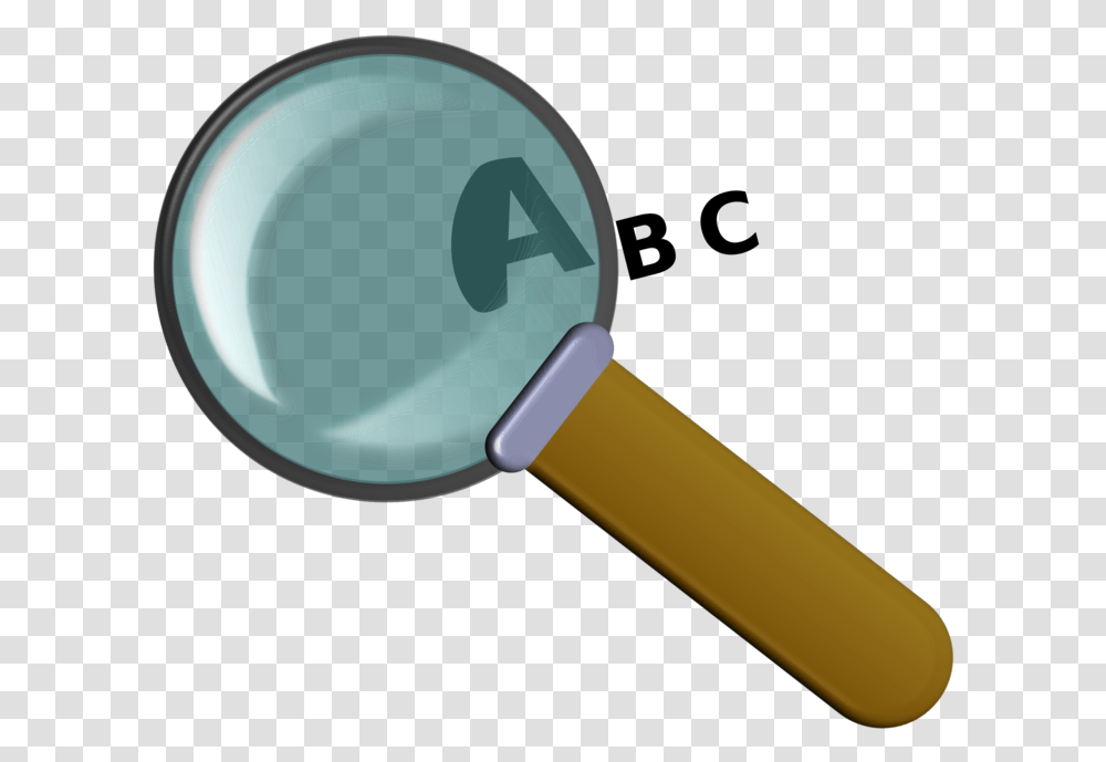 Hardwaretoolmagnifying Glass Magnifying Glass With Letter, Tape, Rattle, Frying Pan Transparent Png