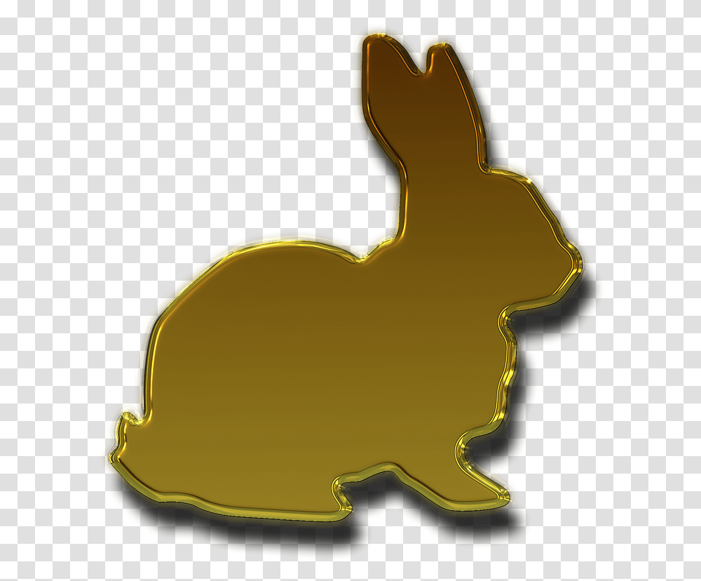 Hare Easter Bunny Gold Free Image On Pixabay Gold Rabbit Logo, Animal, Mammal, Rodent, Smoke Pipe Transparent Png