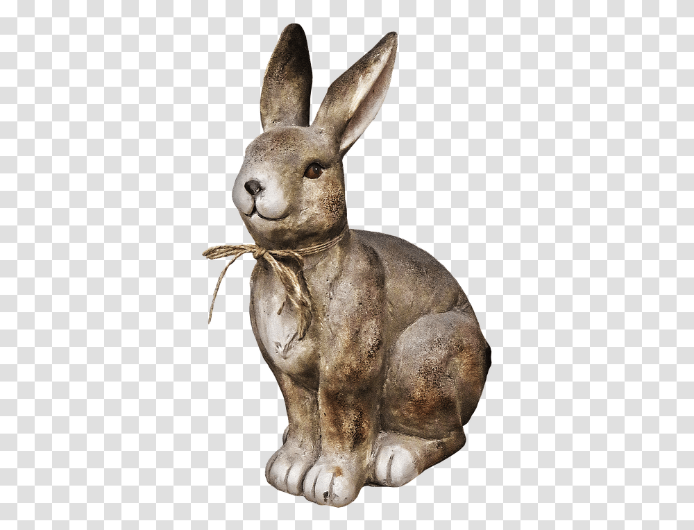 Hare Figure Ceramic Sculpture Rabbit Ears Deco Domestic Rabbit, Mammal, Animal, Head Transparent Png