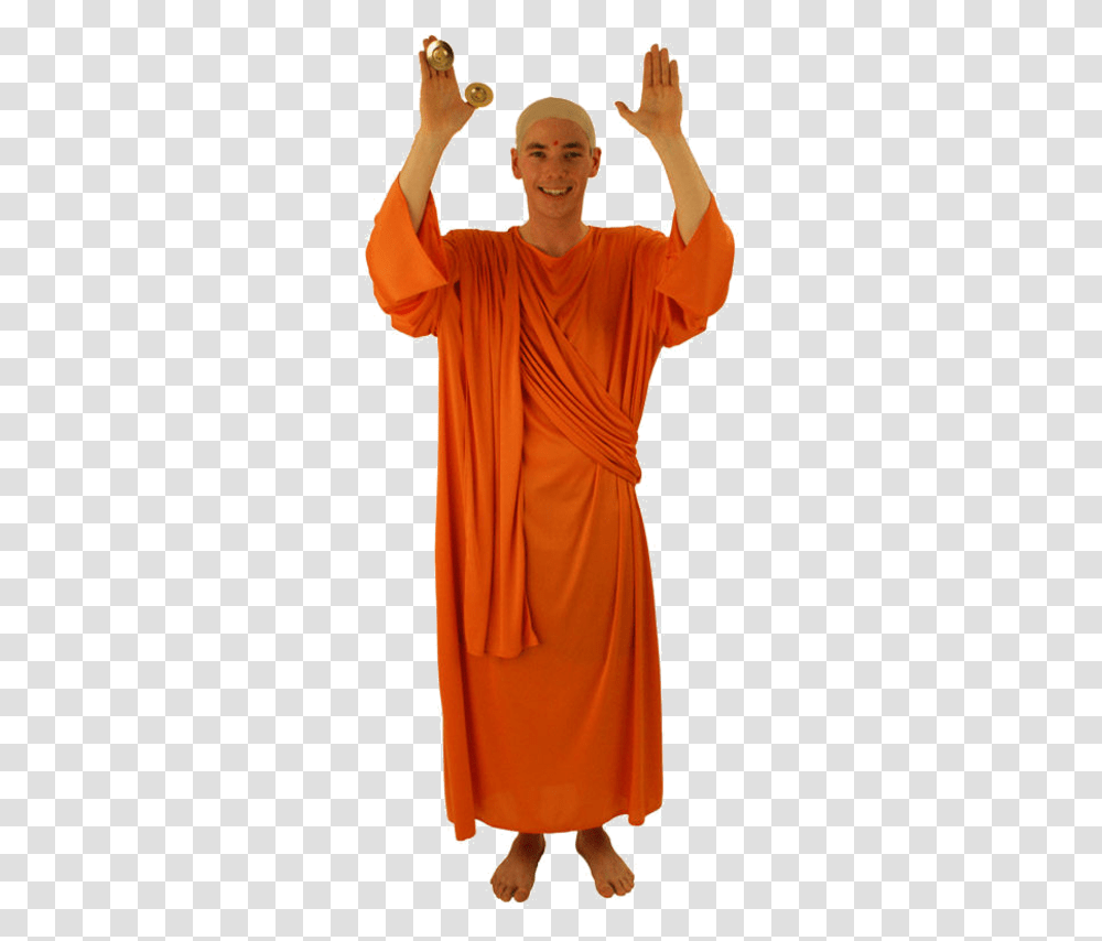 Hare Krishna Kleidung, Person, Monk, Sleeve Transparent Png