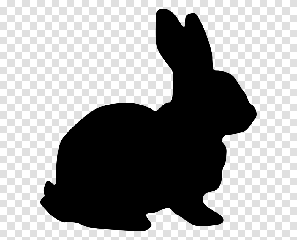 Hare Rabbit Easter Bunny Silhouette Drawing, Gray, World Of Warcraft Transparent Png