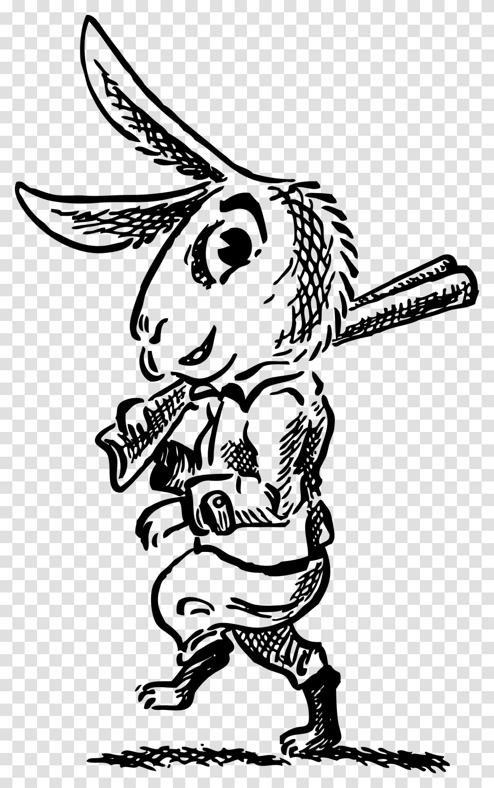 Hare With Shotgun Clip Arts Happy Belated Easter Wishes, Gray, World Of Warcraft Transparent Png