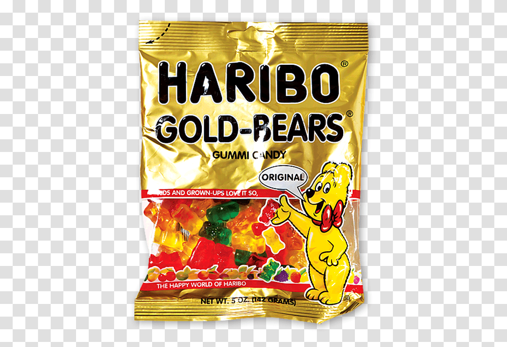 Haribo Gummie Bears Five Below Gold Food Haribo Gummy Bears, Poster, Advertisement, Candy, Snack Transparent Png