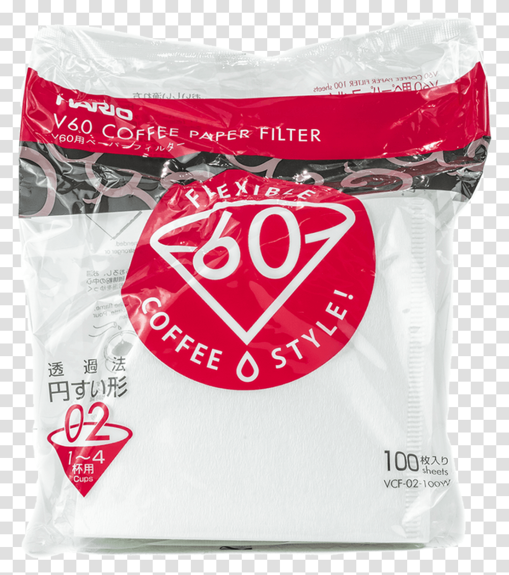 Hario V60 02 Filters 100pk Hario V60 Filter, Diaper, Sweets, Food, Aluminium Transparent Png