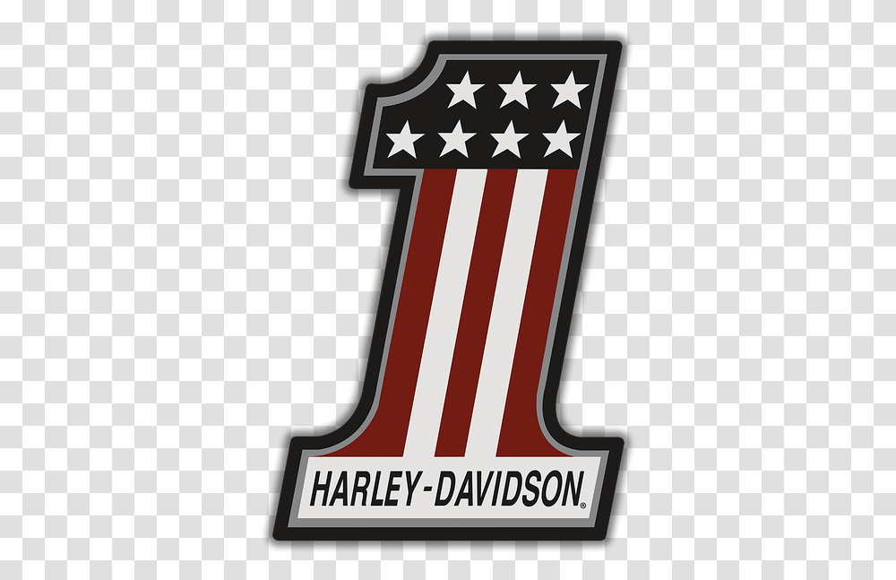 Harley Davidson 1 Sign, Number, Flag Transparent Png
