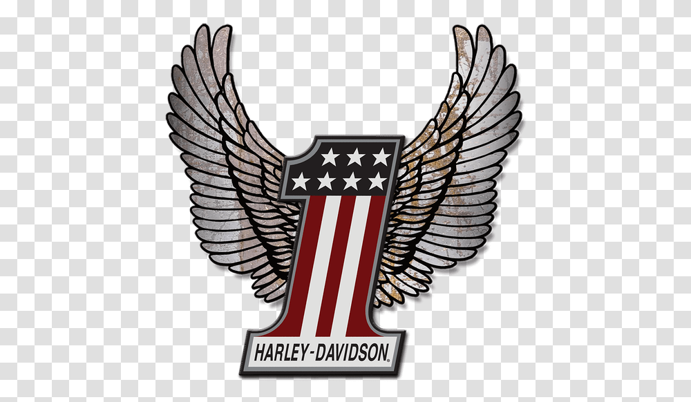 Harley Davidson 1 Tattoo, Emblem, Logo, Trademark Transparent Png